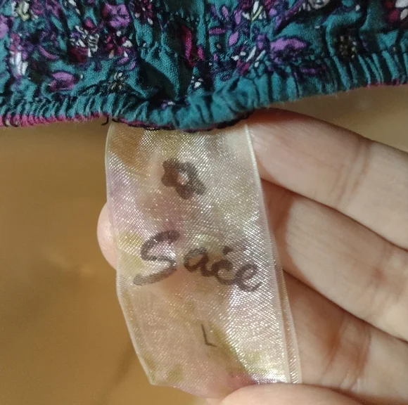 Bohemian Floral Strappy Cotton Dress sz L - Picture 5 of 5